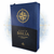 Biblia con Cierre Letra Súper Gigante 19 puntos Mediana RV1960, imit piel negro/azul/brújula con índice