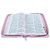 Biblia con Cierre Letra Grande 12 puntos RV1960, imit piel floral rosa y blanco con índice y canto floral - Mujer Virtuosa
