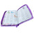Biblia con Cierre Letra Grande 12 puntos RV1960 imit piel lila fantasía floral con índice y canto floral