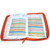 Biblia con Cierre Letra Gigante Manual 14 puntos RV1960, imit piel coral fantasía floral con índice y canto floral