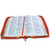 Biblia con Cierre Letra Gigante Manual 14 puntos RV1960, imit piel naranja y azul floral con índice y canto floral