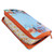 Biblia con Cierre Letra Grande Manual 12 puntos RV1960 imit piel naranja y azul floral con índice y canto floral