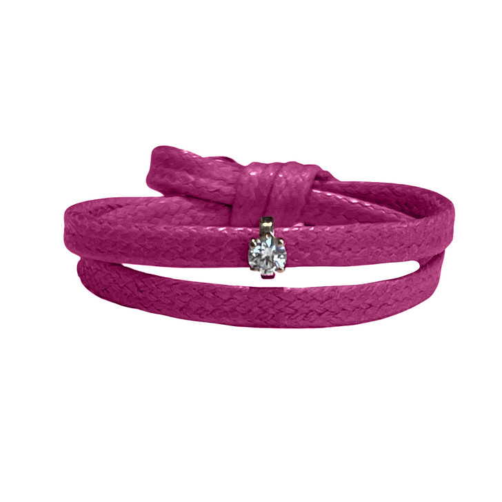 Bracelet Enfant 1 Diamant sur Cordon, Bracelet Naissance