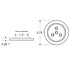 Tecniq New OEM Silho-X 2.75" Round Green Light White Trim Ring, E13-GW10-1