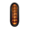 Tecniq New OEM 6" Oval 6 LED Turn Dual Intensity Grommet Mount Amber Lens Pigtail, T66-AA0P-1