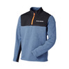 Polaris New OEM Men's Blue/Orange Quarter-Zip Titan Mid-Layer, 286256712