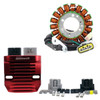 RMSTATOR New Aftermarket Triumph Stator + RMSTATOR Red Machined Aluminum Mosfet Regulator, RMS900-107277