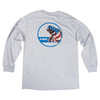 Yamaha Men's Large Long-Sleeve Patriotic Bass Tee, CRP-18LBS-GY-LG