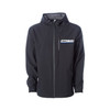 Yamaha New OEM, Blue Revs Full-Zip Hooded Soft Shell Jacket, CRP-19JBR-BK-LG