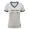 Can-Am New OEM Women's Medium Branded Corpo V-Neck T-Shirt, 4544310627