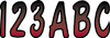 HARDLINE I.D. Sticker Kit - 200 Series - Burgundy Gradation, RUBKG200