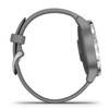 Garmin New OEM vívoactive® 4S Silver Stainless Steel Bezel with Powder Gray Case and Silicone Band 40 MM, 010-02172-01