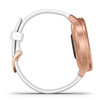 Garmin New OEM vívomove® Style Rose Gold Aluminum Case with White Silicone Band, 010-02240-00