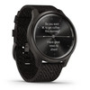 Garmin New OEM vívomove® Style Graphite Aluminum Case with Black Pepper Woven Nylon Band, 010-02240-03