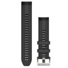 Garmin New OEM QuickFit® 22 Watch Straps Black Silicone Strap, 010-13225-00