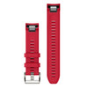 Garmin New OEM QuickFit® 22 Watch Straps Plasma Red Silicone Strap, 010-13225-03