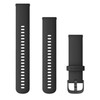 Garmin New OEM Quick Release Bands (22 mm) Black with Slate Hardware, 010-12932-21