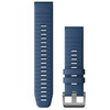Garmin New OEM QuickFit® 22 Watch Bands Captain Blue Silicone, 010-12863-21
