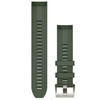 Garmin New OEM QuickFit® 22 Watch Straps Pine Green Silicone Strap, 010-13225-01