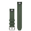 Garmin OEM QuickFit® 22 Watch Straps Pine Green Silicone Strap, 010-13225-01
