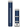 Garmin New OEM QuickFit® 22 Watch Straps Striped Jacquard-weave Nylon Strap, Indigo, 010-13225-10