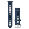 Garmin New OEM Quick Release Bands (22 mm) Tidal Blue with Silver Hardware, 010-11251-3D