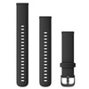 Garmin New OEM Quick Release Bands (18 mm) Black with Slate Hardware, 010-12932-01