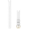 Garmin OEM Lily® Bands (14 mm) White Italian Leather with Cream Gold Hardware (Large), 010-13068-A6