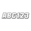 HARDLINE Sticker Kit 2" Wh/Bl, WHBLK500
