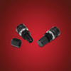 Big Bike Parts Black Straight Valve Stem, 5-801BK
