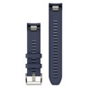 Garmin New OEM QuickFit® 22 Watch Straps Navy Silicone Strap, 010-13225-02