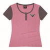 Victory Motorcycle New OEM Women's Pink Henley Tee Shirt, X-Large, 286799009