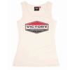 Victory Motorcycle New OEM Women's White Antique Logo Tank Shirt, SM, 286799102