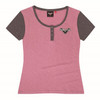 Victory Motorcycle New OEM Women's Pink Henley Tee Shirt, X-Small, 286799001