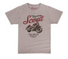 Indian Motorcycle OEM Scout Script T-Shirt Grey Men's Small, 286617202