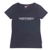 Victory Motorcycle New OEM Women's Black Block Logo Tee Shirt, Small, 286518402