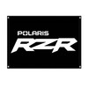 Polaris New OEM 3ft x 5ft RZR Black/White Polyester Logo Flag, 2862684