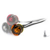 Tecniq New OEM Amber Mini Grommet Mount PC Sidemarker Clear Lens, S37-AC09-1