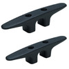 Seachoice New 6" Black Plastic Cleat Pack of 2, 50-30820