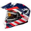 Castle X New Large Matte Red/White/Blue Electric CX950V2 General Helmet 45-22316