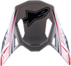 ALPINESTARS S-M10 CARBON META2 VISOR WHITE/RED/BLUE GLOSSY, 482-94028