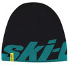 Ski-Doo OEM Black & Teal Mircofleece Reversible Beanie Cap, 4475400074