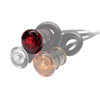 Tecniq OEM Red Mini PC Sidemarker Red Lens white ground wire, S34-RR09-1