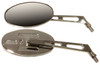 EMGO Oval Mirror - Billet - Short Stem, 20-26305
