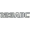 Hardline Products New Series 700 Clear 3" Lettering Kit, 328-700CLBLK