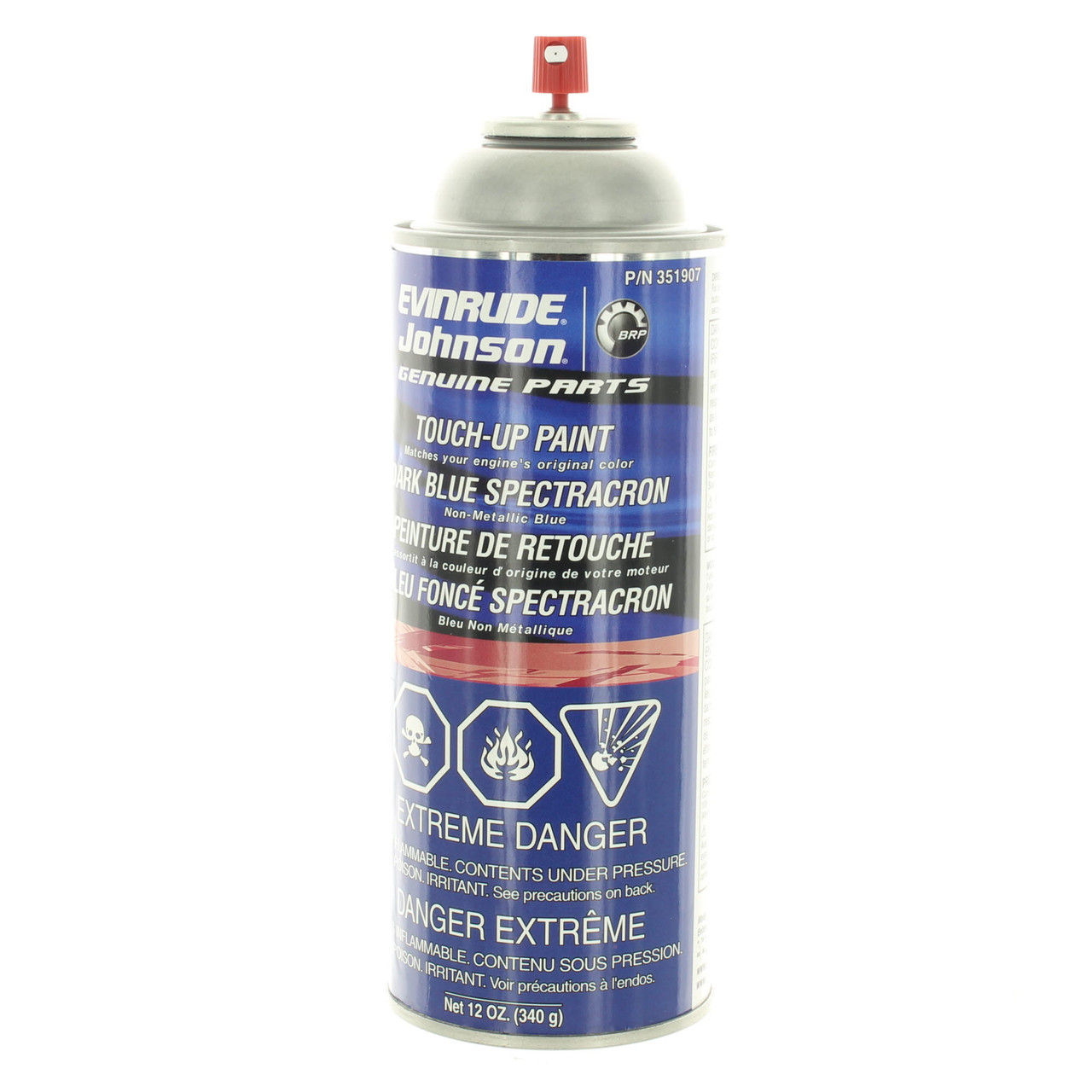 Johnson Evinrude OMC New OEM 12oz Blue Acrylic Spray Paint, Pack Of 2, 0351907