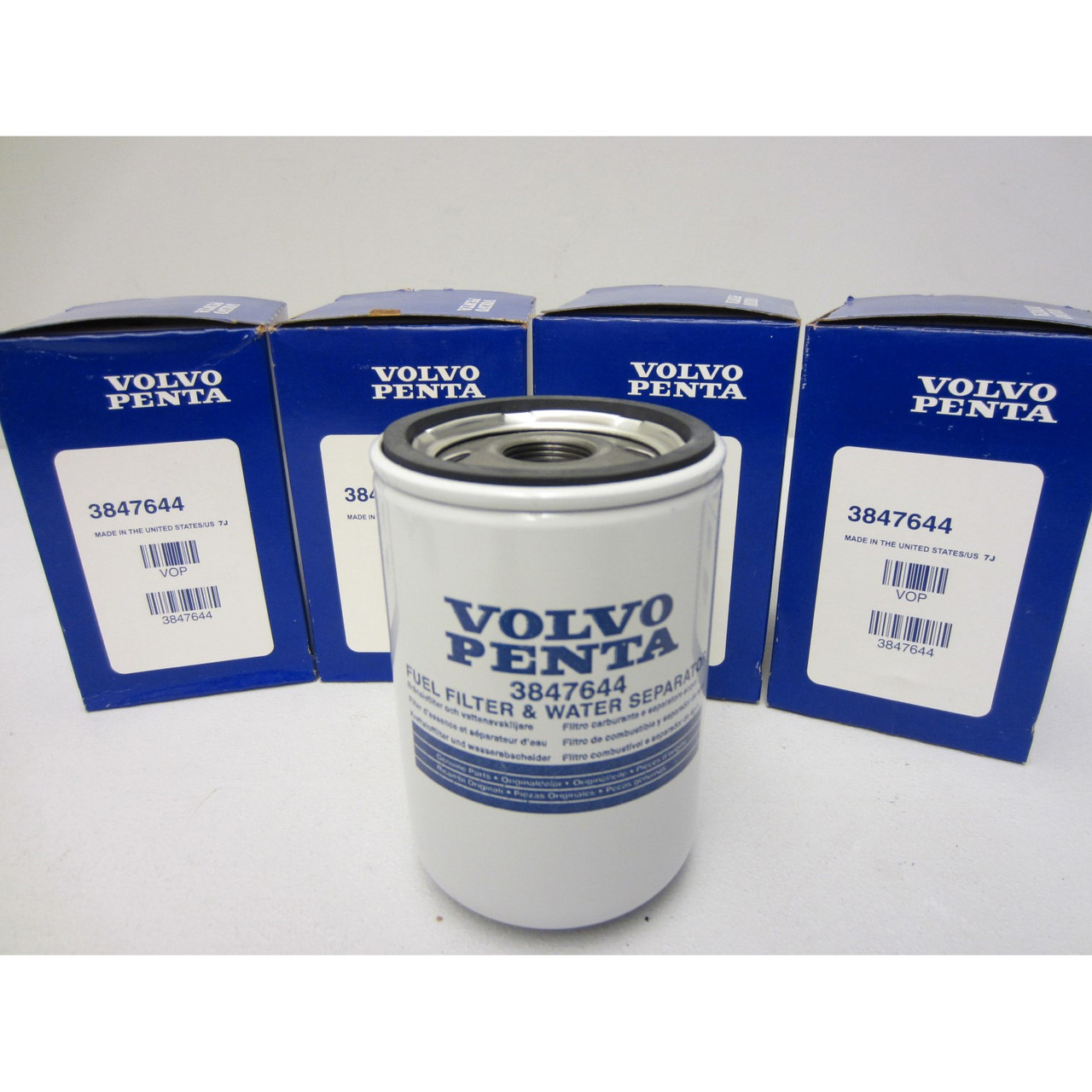 Volvo Penta Stern Drive New OEM Water Separating Fuel Filter 3847644 FOUR PACK