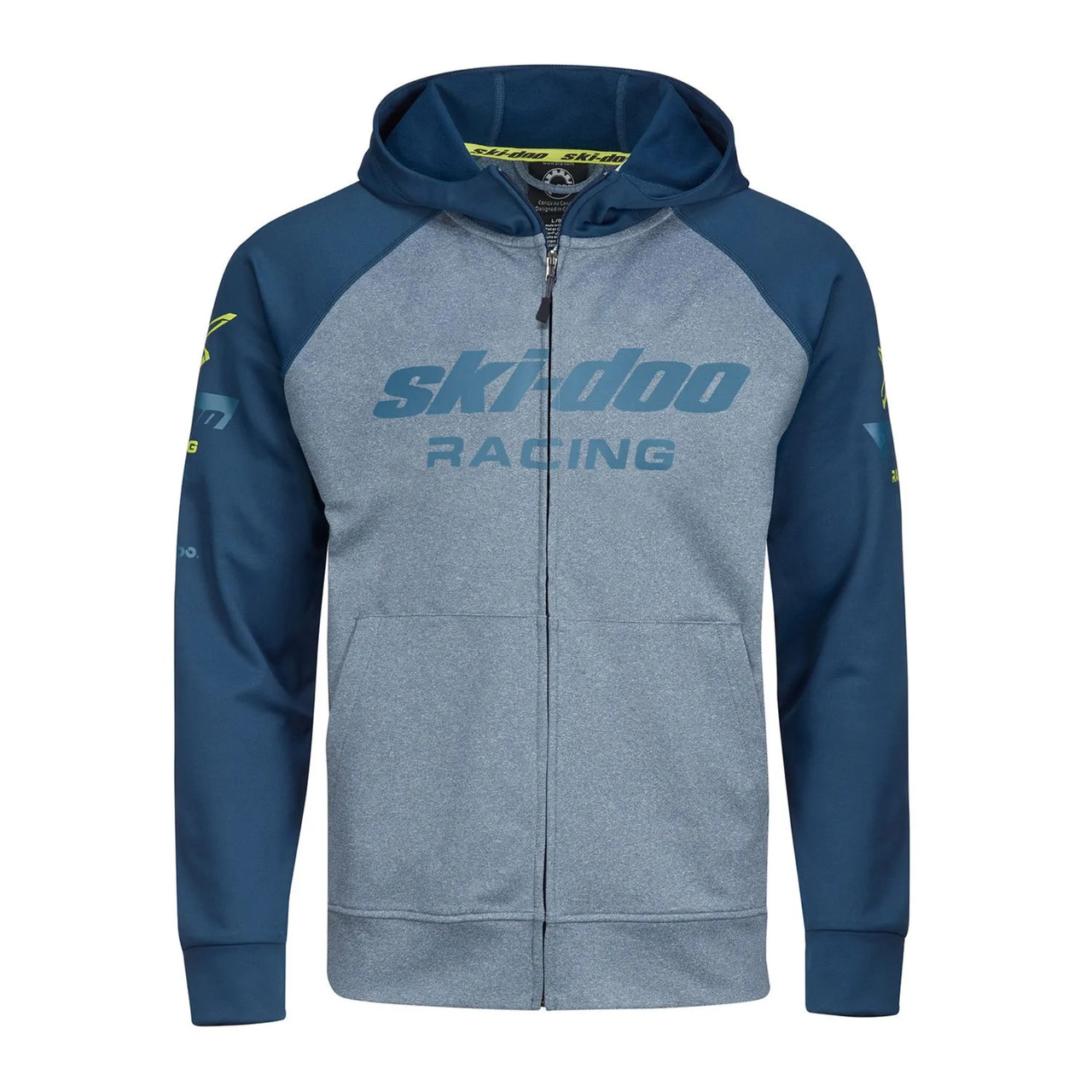 Ski-Doo New OEM Men's 3XL Blue Teal Sno-X Fleece Zip Up, 4544031619