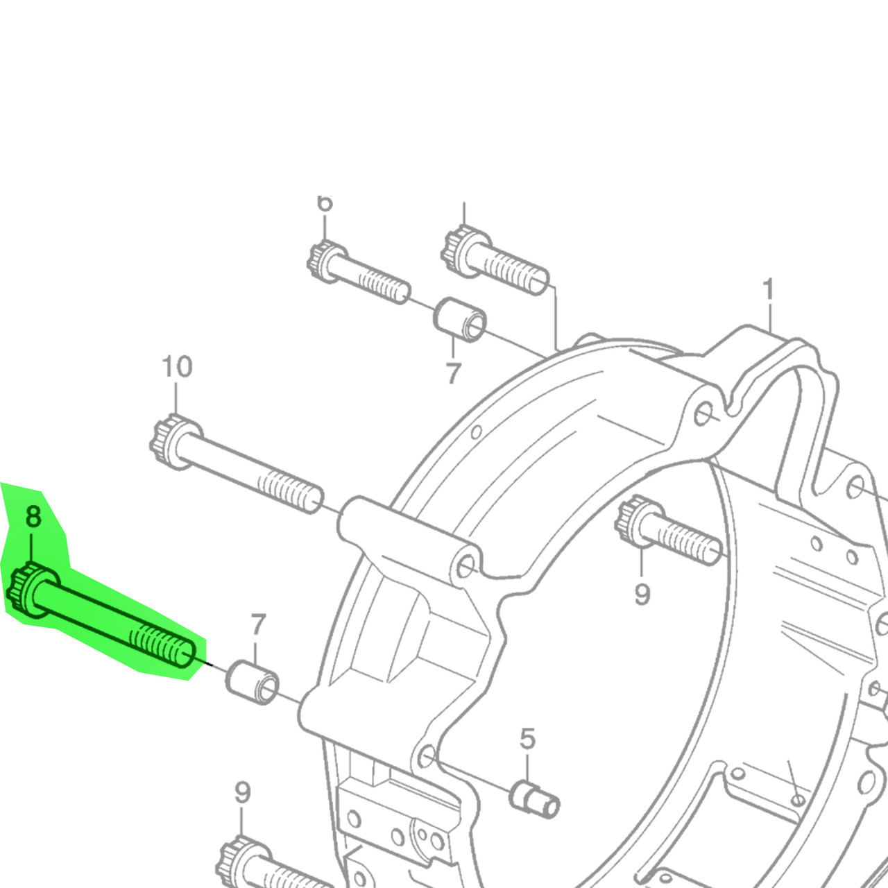 Volvo Penta New OEM Six Point Screw, 20405714