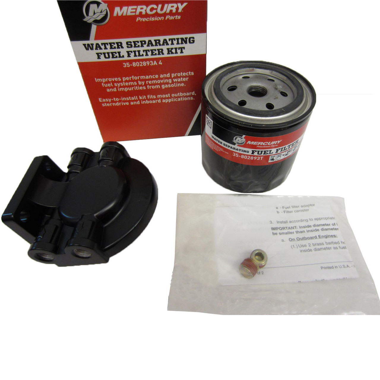 Mercury Marine New OEM Water Separating Fuel Filter Kit, 35-802893A4